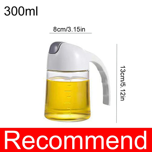 Glass Olive Oil Bottle Oil Dispenser Pot Leakproof Sauce Vinegar Bottle Gravy Boat Oil Pourer Bottle for Cooking Honey Dispenser