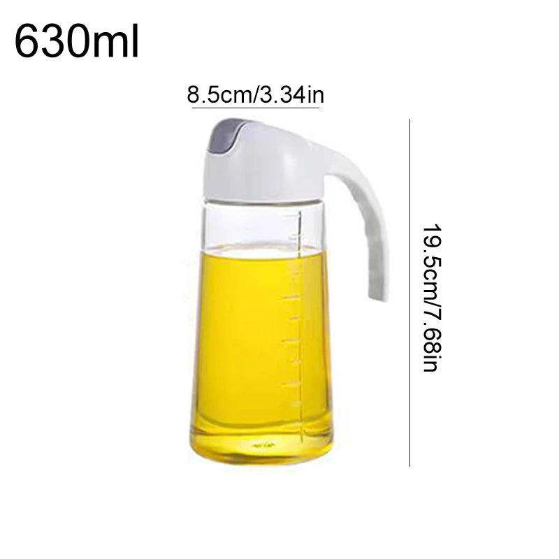 Glass Olive Oil Bottle Oil Dispenser Pot Leakproof Sauce Vinegar Bottle Gravy Boat Oil Pourer Bottle for Cooking Honey Dispenser