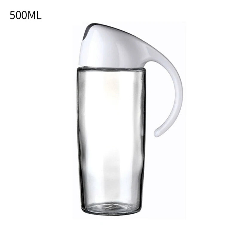 Glass Olive Oil Bottle Oil Dispenser Pot Leakproof Sauce Vinegar Bottle Gravy Boat Oil Pourer Bottle for Cooking Honey Dispenser