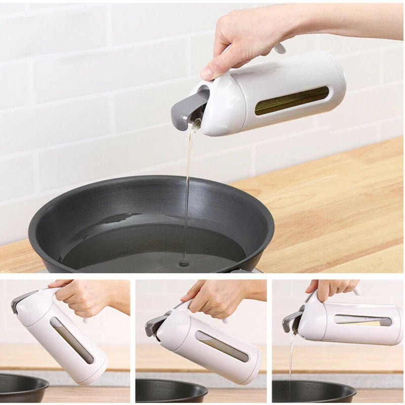 Glass Olive Oil Bottle Oil Dispenser Pot Leakproof Sauce Vinegar Bottle Gravy Boat Oil Pourer Bottle for Cooking Honey Dispenser