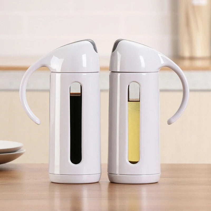 Glass Olive Oil Bottle Oil Dispenser Pot Leakproof Sauce Vinegar Bottle Gravy Boat Oil Pourer Bottle for Cooking Honey Dispenser
