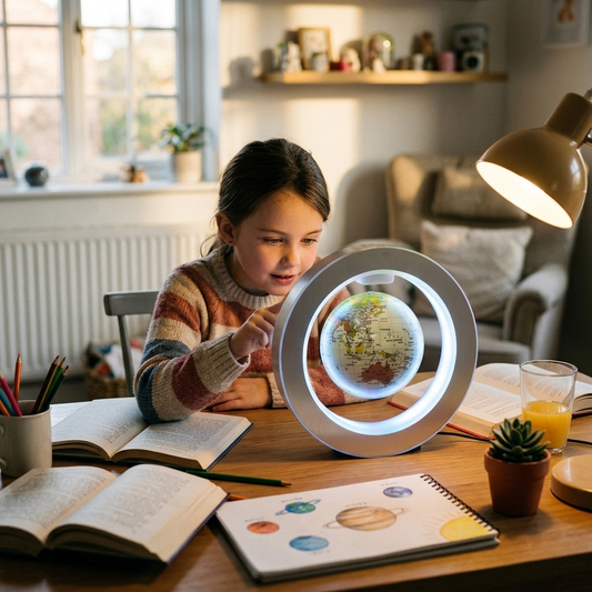 Round Magnetic Levitating Globe With LED Light