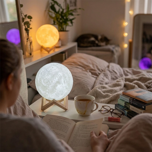 3D Moon Lamp LED Night Light - 8-12cm Lunar Lamp